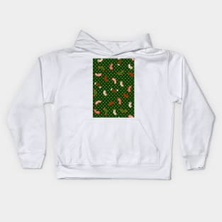 Christmas sock illustration, cute polka dot holiday pattern 2 Kids Hoodie